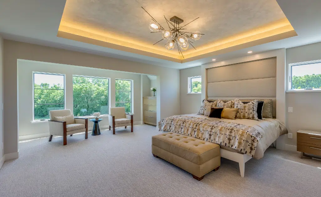 custom home master suite