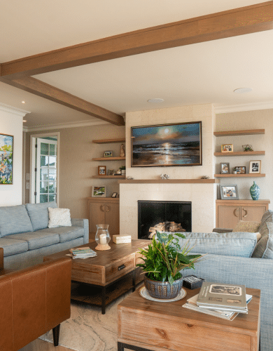 Vaulted ceilings with skylights and recessed lighting