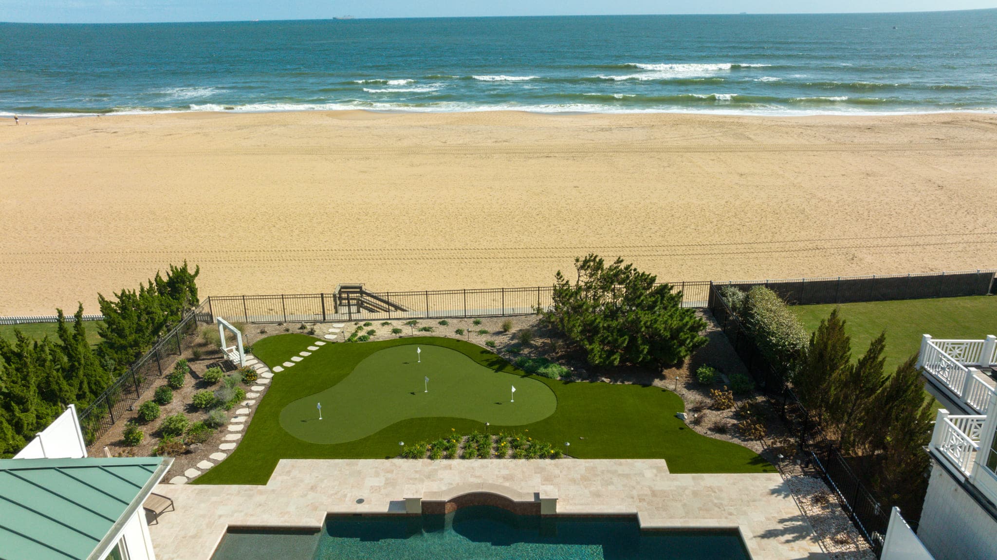Sunroom with panoramic beach views
